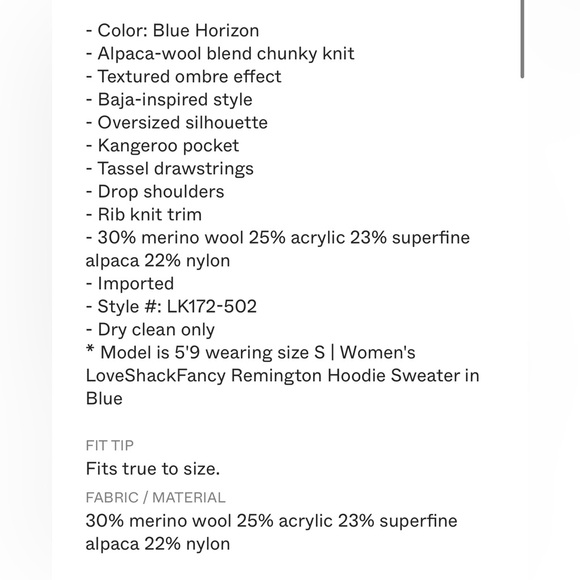 LoveShackFancy sweater set pants AND hoodie - Picture 15 of 15